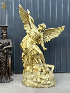Lớn ngoài trời Tôn Giáo Đồng <span class=keywords><strong>Saint</strong></span> Michael tượng kim loại đồng thau Tổng lãnh thiên thần giết chết tượng con quỷ điêu khắc - Product Image 5