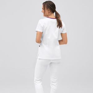 Vente en gros bon marché blanc <span class=keywords><strong>tunique</strong></span> de beauté uniforme de spa gommages médicaux à la mode haut de gamme gommages médicaux - Product Image 5
