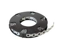 MasterACCT Bande de fixation pour sangle galvanisée à bord incurvé perforé de 30 pieds Clips de tension pour tube en métal Collier de serrage pour tuyau à trou unique