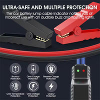 Démarreur de batterie de voiture portable avec gonfleur de pneus 150 PSI intégré – Batterie externe d'urgence pour voiture