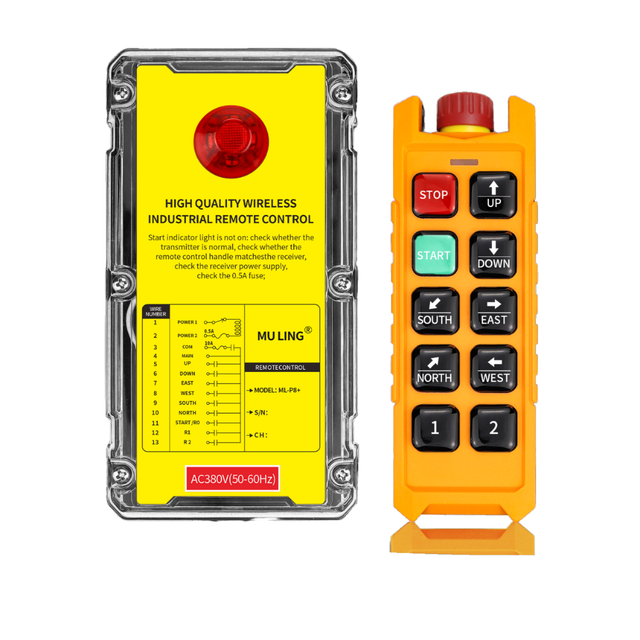 Smart Remote Control for 12V/36V Electric Hoist Plastic Radio Receiver Shock Function