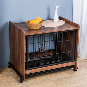 Cage pour chien <span class=keywords><strong>en</strong></span> <span class=keywords><strong>bois</strong></span> de haute qualité avec serrure à ressort, confortable et sécurisée pour chiens de petite et moyenne taille - Product Image 1