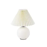 Modern Empire Plissee Italienische Lampen schirm Keramik Basis Dekorative Schlafzimmer Tisch lampen