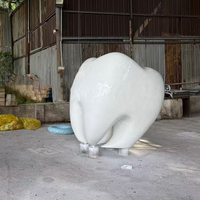 Grande statue dentaire personnalisée en fibre de verre et résine, modèle de dent décoratif pour l'entrée de clinique dentaire, sculpture en PRV publicitaire