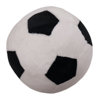 Coussin en peluche en forme de ballon de football, doux, brodé, en polyester, rembourrage en coton PP, taille ajustable, unisexe
