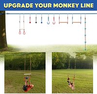 Course d'obstacle guerrier pour rail de trapèze, accessoire d'extérieur pour terrain de jeux, Course d'obstacle guerrier, suspension en plein air, parfait pour la Jungle, un singe