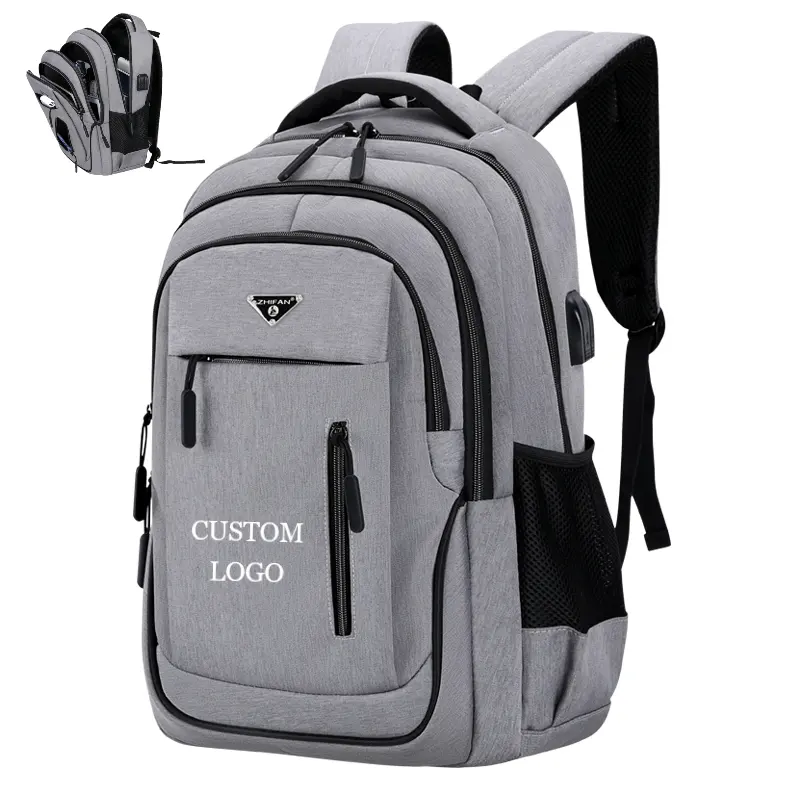 कस्टम लोगो 15.6 "ऑक्सफोर्ड ठोस Multifunctional लैपटॉप स्कूल बैग यात्रा के लिए वापस पैक पुरुष बड़े क्षमता पुरुषों बैग
