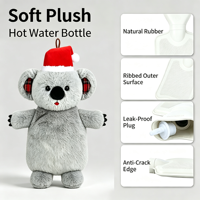 En gros, Housse de bouteille d'eau chaude en peluche Koala mini 1000ml OEM, Sac d'eau chauffante, Cadeau de Noël