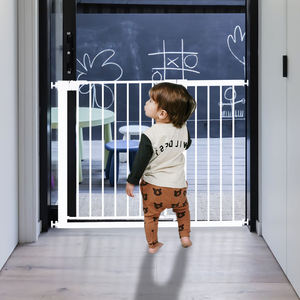 Barrière de sécurité pliable et extensible pour bébé, en métal, en acier, réglable, pour escalier portable, à très <span class=keywords><strong>large</strong></span> hauteur - Product Image 2