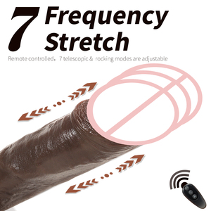 10,6 Zoll realistische kaffee farbene einziehbare <span class=keywords><strong>Penis</strong></span> 10-Gang-Vibration starker Schub Dildo weibliche Masturbation Sexspielzeug Pene - Product Image 4