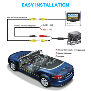 IP69 全天候型防水リアビューカメラ、昼夜を問わず鮮明な画質を保つカーバックアップカメラ、マルチアングルSUV駐車監視モニター - Product Image 3