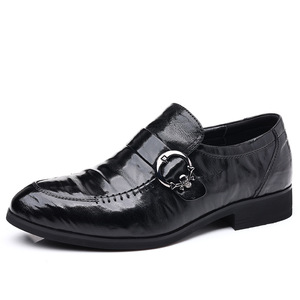 Chaussures en cuir véritable pour hommes, en peau de mouton de qualité supérieure, chaussures de ville formelles pour hommes, style bout fermé, style décontracté britannique - Product Image 4