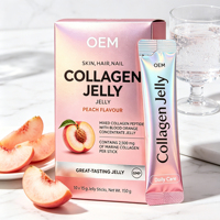 Collagène Peptide Liquide en Stick 5000mg Collagène Hydrolysé + Acide Hyaluronique + Biotine + Vitamine C, Favorise l'Élasticité et l'Éclat de la Peau
