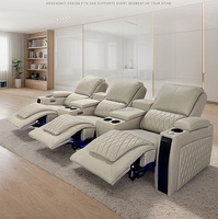 Canapé de cinéma maison intelligent haut de gamme fauteuil inclinable électrique de première classe Dubai Villa AV Room Movie Seat Chair en cuir