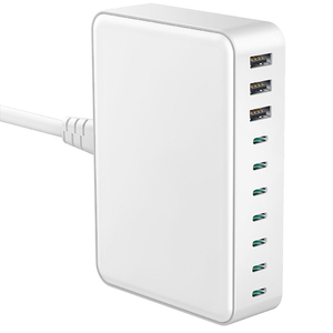 300W USB C 충전기 블록 GaN 10 포트 타입 C 고속 충전기 데스크탑 PD QC 충전 스테이션 (홈 오피스 용 100w 충전 케이블 포함) - Product Image 3