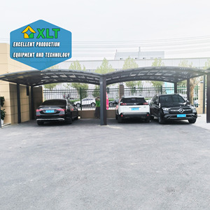 Abri d'auto de parking moderne et durable en aluminium, cadre en <span class=keywords><strong>bois</strong></span> et métal pour <span class=keywords><strong>garage</strong></span> extérieur pliable et étanche en PC - Product Image 2