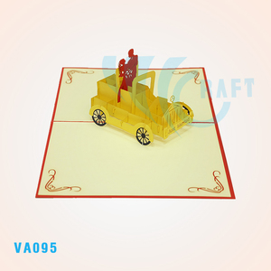 Carte de vœux 3D pop-up en papier fait main Viet-craft VA Couple et Lune - Product Image 2