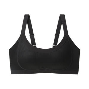 039 Dames Zomerbeha Verstelbaar Naadloos Grote Wrapbeha Zonder Beugels Push-up Seamless Effen voor Grote Borsten Klein Dun Slank - Product Image 6