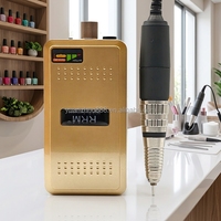 6 couleurs disponibles, perceuse à ongles électrique sans fil RRM, moteur à balais 20000 tr/min, mandrin 2,35 mm, outil de modelage des ongles pour salon de pédicure
