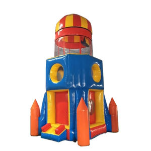 Casetta da Giardino per Bambini, Gioco Gonfiabile a Forma di Razzo Spaziale, <span class=keywords><strong>Giochi</strong></span> Sportivi per Carnevale - Product Image 1