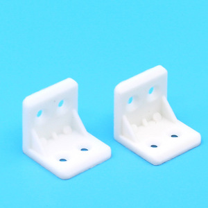 Supports d'angle en plastique de haute qualité en forme de L, angle droit de 90 degrés avec couvercles pour meubles et armoires, blanc - Product Image 3