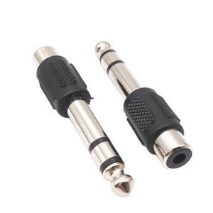 Adaptador de 1/4 Estéreo a <span class=keywords><strong>RCA</strong></span>, Conector Hembra <span class=keywords><strong>RCA</strong></span> a Conector Macho de 6.35 mm, Convertidor de <span class=keywords><strong>RCA</strong></span> a Conector Estéreo de 6.35 mm - Product Image 1