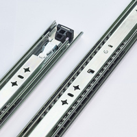 Glissières de tiroir à roulement à billes robustes 53 mm avec système de verrouillage, rails télescopiques à extension complète 3 voies, capacité 100 kg (220 lb) pour camping-car et boîte à outils
