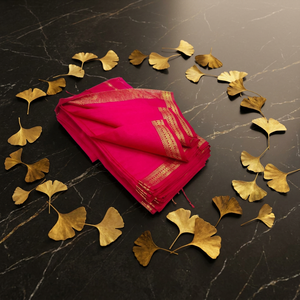 Sari traditionnel Maheshwari en coton et soie tissé à la main, vêtement ethnique indien haut de gamme pour les mariages, les cérémonies festives et les événements spéciaux - Product Image 3
