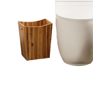 Cubo de basura de madera maciza rectangular de 12L o más, contenedor de residuos portátil para interiores, para el hogar, la oficina, la cocina y la sala de estar - Product Image 5