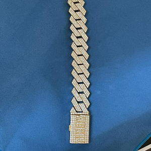 Luxury Round Cut Moissanite Cuban Link Bracelet Crafted in 925 Sterling <b>Silver</b> <b>for</b> Fashion Forward <b>Men</b> and Women - Product Image 2