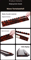 Supports et pousseurs de Mahjong magnétiques festonnés de luxe moderne en acrylique écaille de tortue de 20 pouces pour soirées Mahjong féminines