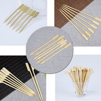 Brochettes de barbecue jetables en bambou, forme Teppo, 12 cm, vente en gros pour restaurants, personnalisation du logo, directement de l'usine