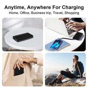 Batterie externe mince 22,5 W 10000 mAh avec logo personnalisé, câble rétractable, charge rapide, batterie Li-polymère pour téléphone - Product Image 5