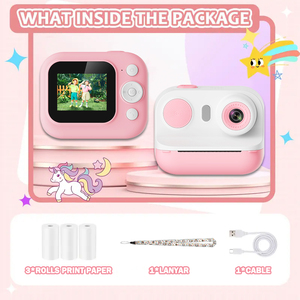 Kids Instant <b>Print</b> <b>Camera</b> Toy Dual Lens Selfie Birthday Gift for Girl Boy Favorite D21 - Product Image 4