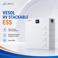 Batterie LiFePO4 empilable haute tension VESOL 15kWh 20kWh 30kWh 40kWh, protection IP65, CAN AC, stockage solaire domestique, alimentation de secours HV