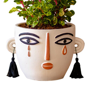 Maceta con Diseño Creativo y Abstracto de Rostro, Decoración de Escritorio, para Balcón, Suculentas, Flores Pequeñas - Product Image 6