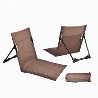 Chaise de camping pliante confortable à dossier haut, siège de détente portable pour la plage, le jardin et les concerts