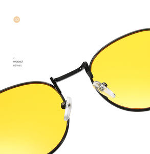 <span class=keywords><strong>Notizie</strong></span> prodotti 2024 occhiali oversize per Computer in metallo occhiali da vista montatura Anti bluelight occhiali lenti gialle - Product Image 3