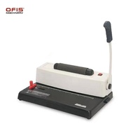 C348 Machine à relier électrique simple bobine Notebook Reçu Perforateur Comptabilité financière Bureau Fil Machine à relier