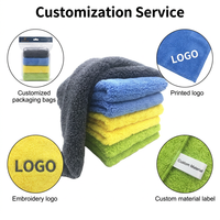 Serviette de polissage et de cirage en microfibre corail 500 GSM 40x40cm sans ourlet, super absorbante, anti-rayures, séchage rapide, pour le detailing automobile