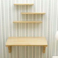 Wandmontierter Ausziehbarer Klapptisch aus Holz mit Ablage und herunterklappbarem Schreibtisch für die Küche
