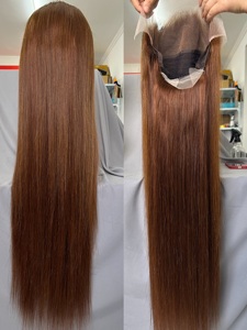 Marron # Perruque frontale complète 4x180% 13x4 13x6 en cheveux humains, de 12 à 42 pouces - Product Image 5