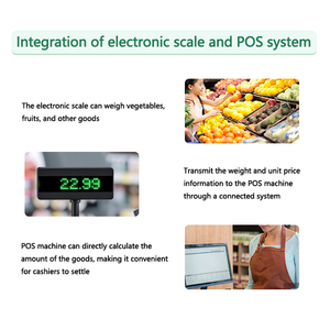 Hệ thống máy tính tiền và cân điện tử siêu thị màn hình kép AI chất lượng cao 15.6 inch và 11.6 inch - Product Image 3