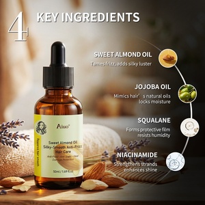 Aceite Capilar, Aceite de Almendras Dulces, Aceite de Jojoba, Escualano, Niacinamida, Hidratante, Antiencrespamiento, Antiestático, Protección Contra el Calor, Nutritivo, Vegano - Product Image 2