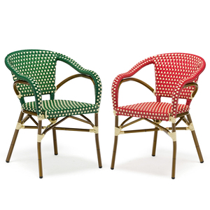 Mobilier d'extérieur pour restaurant, patio, jardin, salle à manger, <span class=keywords><strong>chaise</strong></span> avec accoudoirs, bambou, rotin, hôtel, <span class=keywords><strong>terrasse</strong></span>, café, <span class=keywords><strong>chaise</strong></span> <span class=keywords><strong>de</strong></span> bistro français parisien - Product Image 1