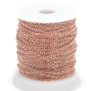 Trang Sức Màu Đen Vàng Hồng Bạc 1.5Mm Dây Hàn Búa Hàn Dẹt Bằng Thép Không Gỉ Dây Chuyền Nối Chữ Thập Cho Vòng Cổ - Product Image 6