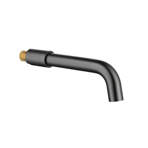 Brass Wall Mount Basin Faucet Spout Single Hole No Handle Concealed Recessed Water Outlet Accessory - Product Image 3