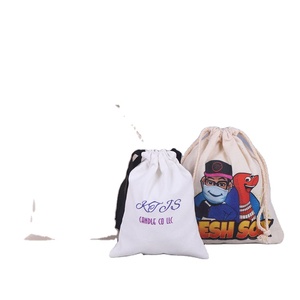Blue Stripe Drawstring Eco-Friendly Reusable Canvas Bag Custom <b>Black</b> Thick Rope Handle Extra Large Logo Printed <b>Cloth</b> Gifts - Product Image 1