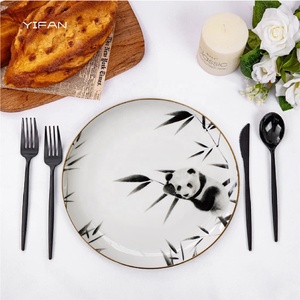 Juego de Vajilla Moderno y Ecológico de Gres, Incluye Plato, Tazón y Taza de Café de Cerámica para Cenas de Boda - Product Image 6