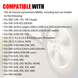 สลักล็อคคลัตช์สแตนเลสสำหรับรถยนต์บีเอ็มดับเบิลยู E36 E46 E39 E90 E92 เกียร์ธรรมดา - Product Image 1